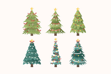 Christmas Tree Decoration Illustration Collection