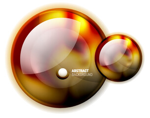 Abstract Glass Circle Banner Template