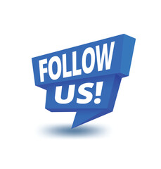 Follow Us vector banner for following social media