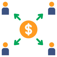 income distribution color style icon