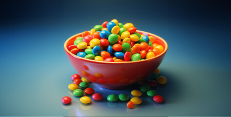 bowl of candy, jelly beans in a glass, jelly beans in a glass bowl, candy in a glass, 