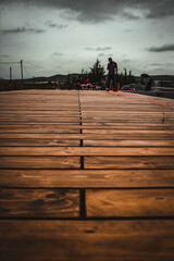 Naklejka premium Deck piscina rectangular