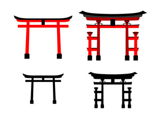 Japanese gate. Shintoism