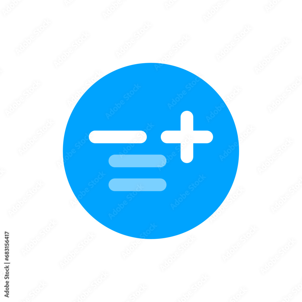 Poster add list button icon in vector