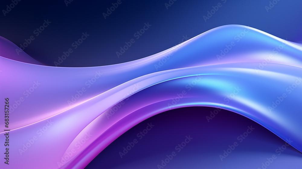 Poster purple and blue patterns with shiny curves mixed with black look gloomy and magical.
