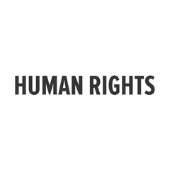 Digital png illustration of human rights text on transparent background
