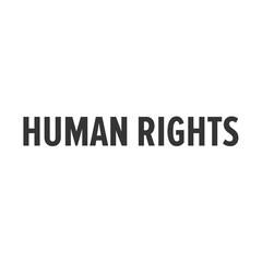 Digital png illustration of human rights text on transparent background