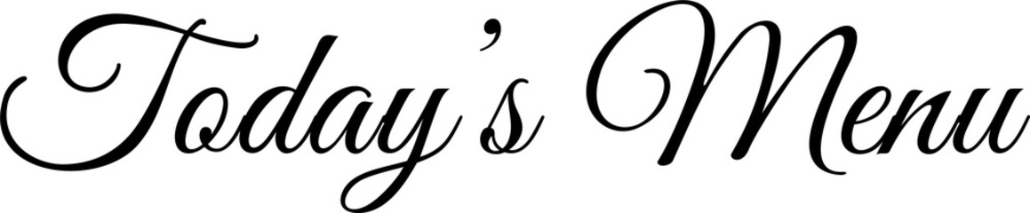 Digital png illustration of today's menu text on transparent background