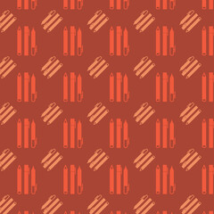 Fototapeta premium Digital png illustration of red pens pattern on transparent background