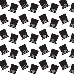 Digital png illustration of black hats pattern on transparent background