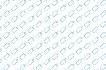 Digital png illustration of blue tags pattern on transparent background