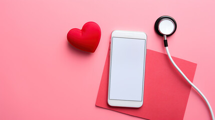 health care design backdrop with phone 