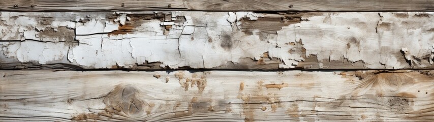 Aging Wooden Surface with Peeling Paint and Texture
