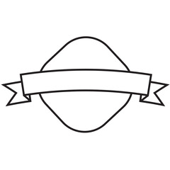 Digital png illustration of white ribbon banner on transparent background