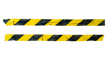 Distressed yellow and black barricade tape
