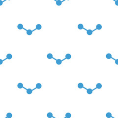 Digital png illustration of blue molecules repeated on transparent background