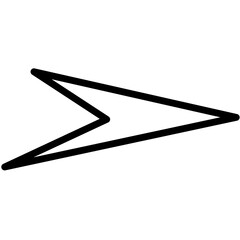 Digital png illustration of black right arrow on transparent background