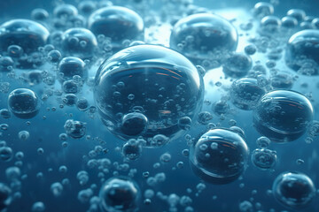 Water Bubbles. Generative Ai
