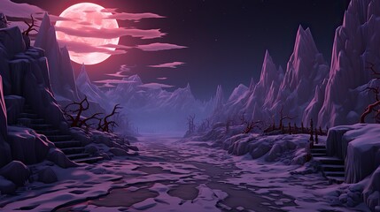 Fototapeta premium A_surreal_ice_cave_with_vivid_blue_hues ,Winter Graphics, Winter Graphics image idea, Illustration