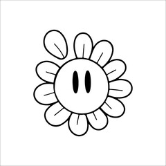 vector illustration of cute sunflower