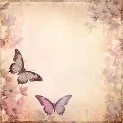 vintage background with butterflies