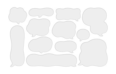 シンプルな吹き出しのセット