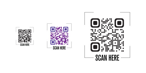 QR code vector in white background