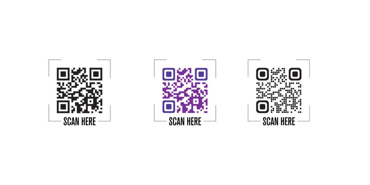 QR code vector in white background