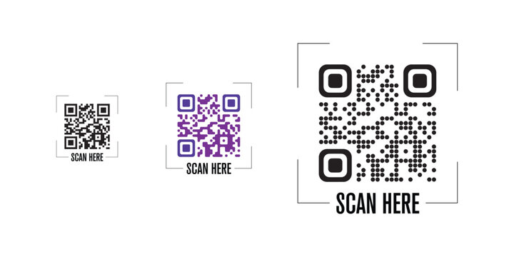 QR code vector in white background