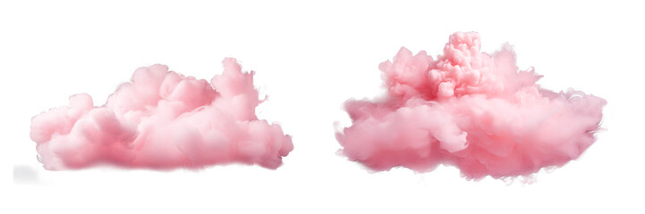 Fototapeta premium Pink cloud isolated on white