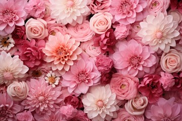 Backdrop of pink floral texture background. - obrazy, fototapety, plakaty