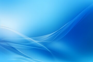 Fluid Blue Waves Abstract Background with Smooth Lines and Curves Generative AI