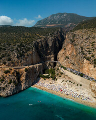 View mountains and sea