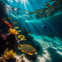 Beautiful view of coral reefs