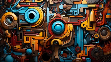 Obraz premium Graffiti Galore Abstract background
