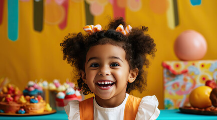 happy kids at a party 