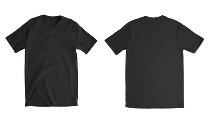 Blank black t-shirt studio e-commerce photograph front and back