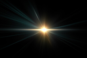 Fototapeta na wymiar Light flare Glowing light explodes