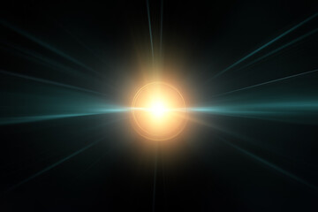 Light flare Glowing light explodes