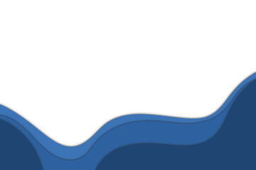 Abstract curvy line layer blue wave frame for business card, magazine covers, posters, booklets, banners