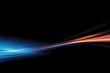 Light effect abstract highspeed light motion effect on black background
