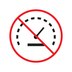 Forbidden Prohibited Warning, caution, attention, restriction label danger. Vector meter flat icon. Gauge vector icon. Do not use Speedometer measurement sign. Gauge symbol pictogram UX UI