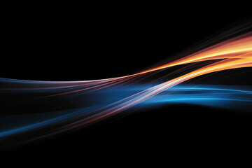 Abstract highspeed light motion effect on black background