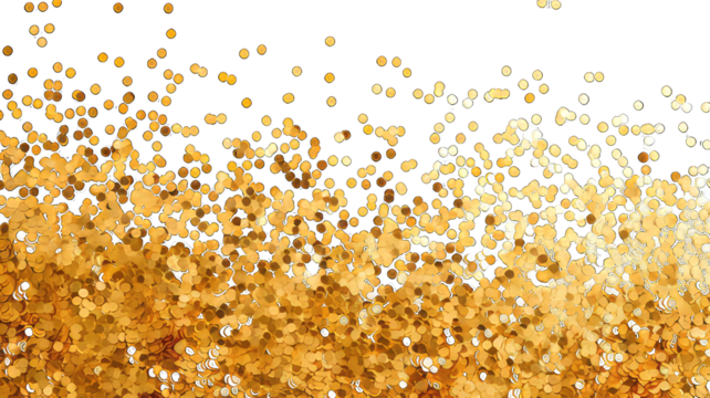 Golden christmas background with snowflakes