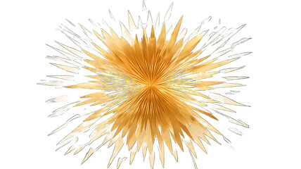 Golden Glitter Splash Firewall isolated on white png transparent background