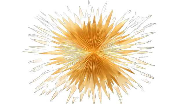 Golden Glitter Splash Firewall isolated on white png transparent background