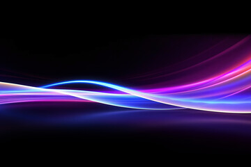 Naklejka premium Light effect abstract highspeed light motion effect on black background