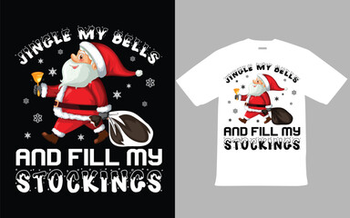 Jingle my bells Christmas T shirt Design. 