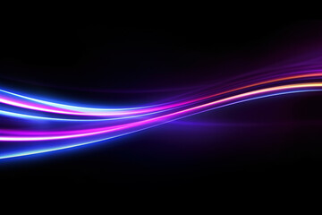 Fototapeta premium Light effect abstract highspeed light motion effect on black background