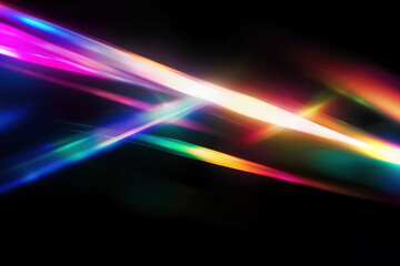 Blur colorful warm light on black background Light effect